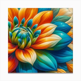 Dahlia Flower Canvas Print