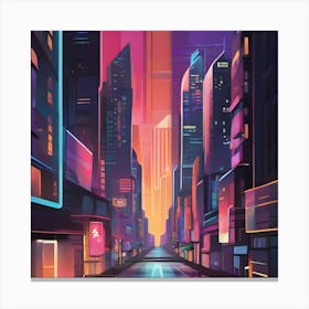 Futuristic City 26 Canvas Print