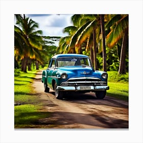 Classic Car On A Dirt Road 1 Canvas Print