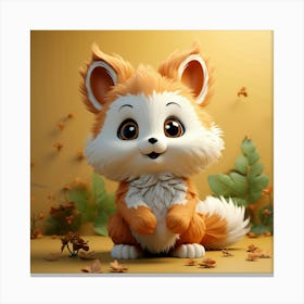 Cute Fox 65 Canvas Print