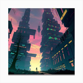 Futuristic City 1 Canvas Print