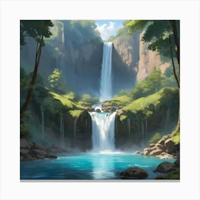 Beautiful Waterfall Canvas Print