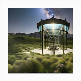 Gazebo In The Grass Canvas Print