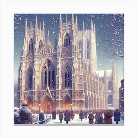 Cathedral In Winter Canvas Print