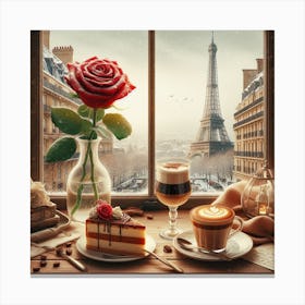 Paris By The Window Canvas Print