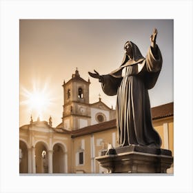 Statue Of The Virgin Mary Canvas Print