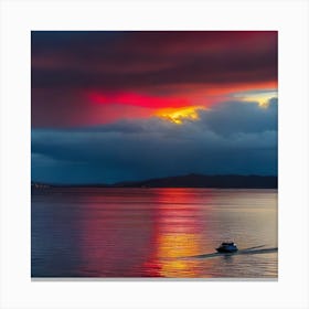 Sunset On The Water 20 Canvas Print