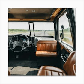 Interior Of A Truck Canvas Print