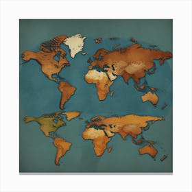 World Map Stock Videos & Royalty-Free Footage Canvas Print