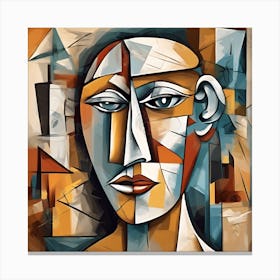 Abstract Portrait Of A Man Canvas Print