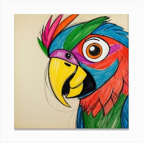 Colorful Parrot 50 Canvas Print