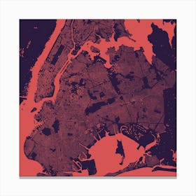 New York in Purple/Night Canvas Print