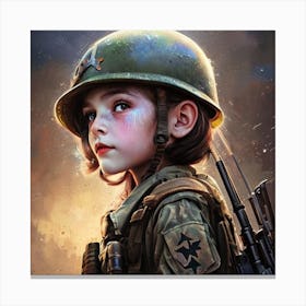 Girl Soldier of WW2 Canvas Print