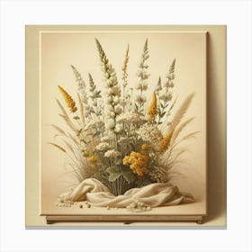 Wildflowers In A Vase Canvas Print