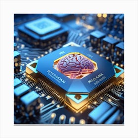 Brain On A Chip 4 Canvas Print