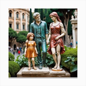 Family In Rome — Stock Photo Canvas Print