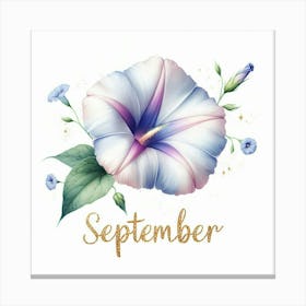 Morning Glory - September Birth Flower Canvas Print