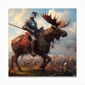 Moose knight Canvas Print