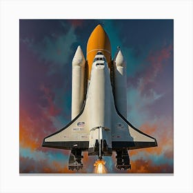 Space Shuttle Launch Canvas Print