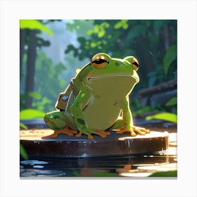 Frog sitting Canvas Print