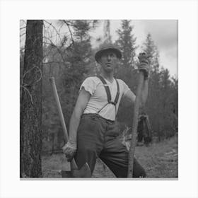 Grant County, Oregon, Malheur National Forest, Lumberjack By Russell Lee 2 Canvas Print