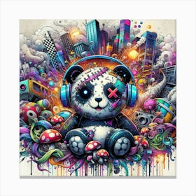 Psychedelic Panda 19 Canvas Print