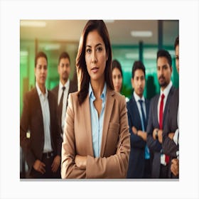 Portrait Of A Business Woman Canvas Print