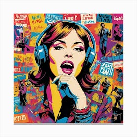 Pop Music Girl Canvas Print