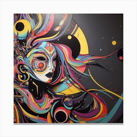 Psychedelic Girl Canvas Print