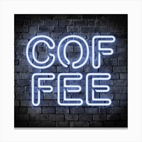 Neon Coffee SIgn 1 Canvas Print