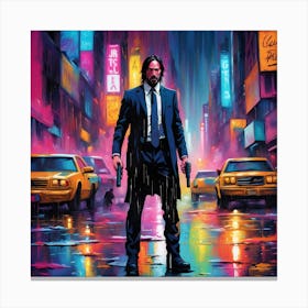 John wick in the Newyork city Canvas Print