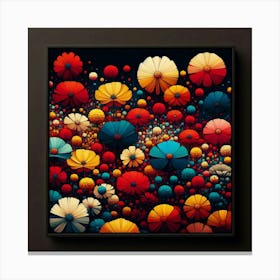 Umbrellas In The Sky Canvas Print