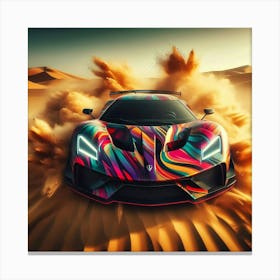 Colorful Lamborghini Canvas Print