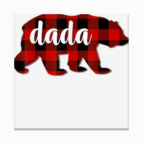 Red Plaid Dada Bear Matching Family Buffalo Christmas Canvas Print