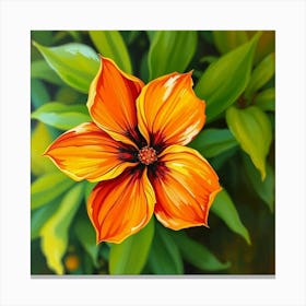 Orange Flower 2 Canvas Print