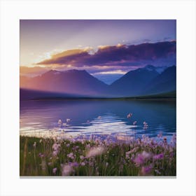 Sunset In The Mountains 2 Canvas Print