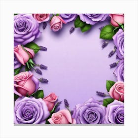 Purple Roses Background 2 Canvas Print