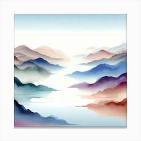 Watercolor Landscape 2 Canvas Print