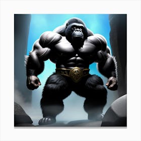 Gorilla In The Jungle 2 Canvas Print