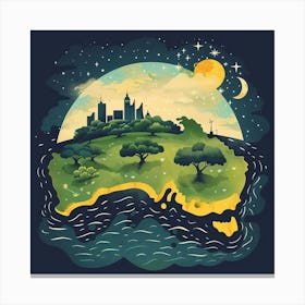 Australia At Night Canvas Print