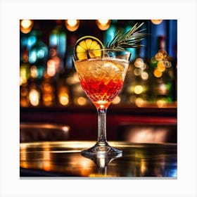 Cocktail In A Bar 4 Canvas Print