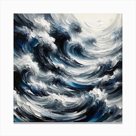 Waves In The Sea Canvas Print