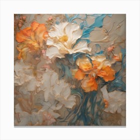 Abstract Floral Painting Canvas Print