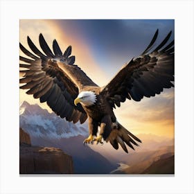 Albedobase Xl An Eagle Spreads Its Wings In Pride 1 (1) Canvas Print
