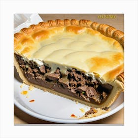 Pie With Meat In It Canvas Print