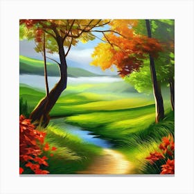 Landscape Painting 209 Canvas Print