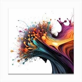 Abstract Paint Splash Canvas Print