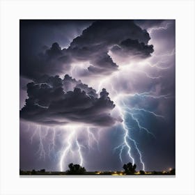 Lightning In The Sky 1 Canvas Print