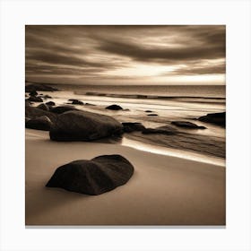 Rocks On The Beach 1 Canvas Print