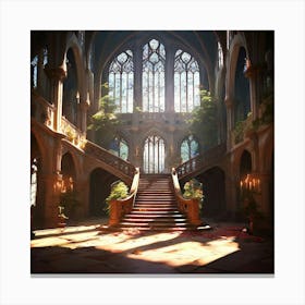 Set Inside An 11th Century Style Castle Canvas Print